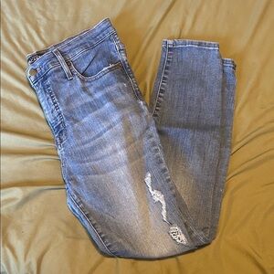 J. Crew Distressed Light Blue Skinny Jeans